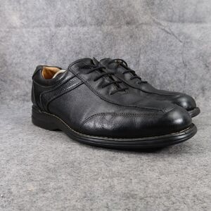 Johnston & Murphy Shoes Men 10 Oxford Leather Shuler Athletic Black Comfort Work